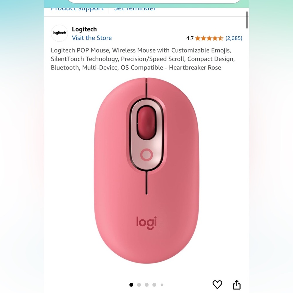 Pink cute  Logitech